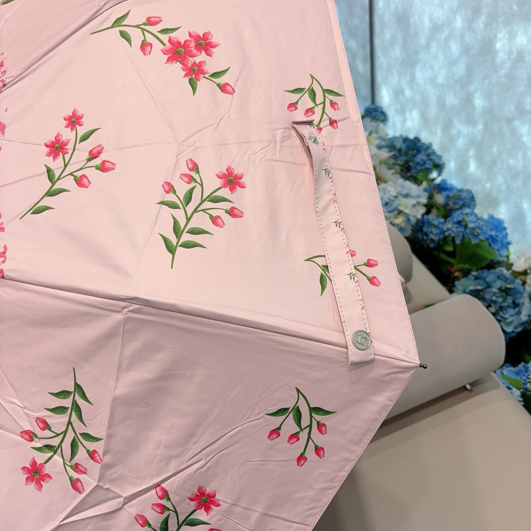  CHANEL（香奈儿）三折自动折叠晴雨伞 选用台湾进口UV防紫外线伞布 原单代工级品质 3色