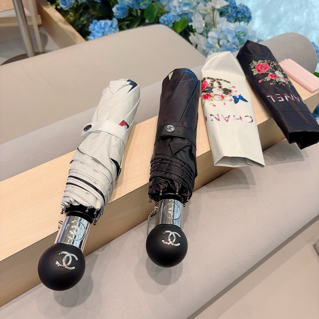  CHANEL香奈儿 三折自动折叠晴雨伞  时尚原单代工品质 细节精致 看得见的品质 打破一成不变 色泽