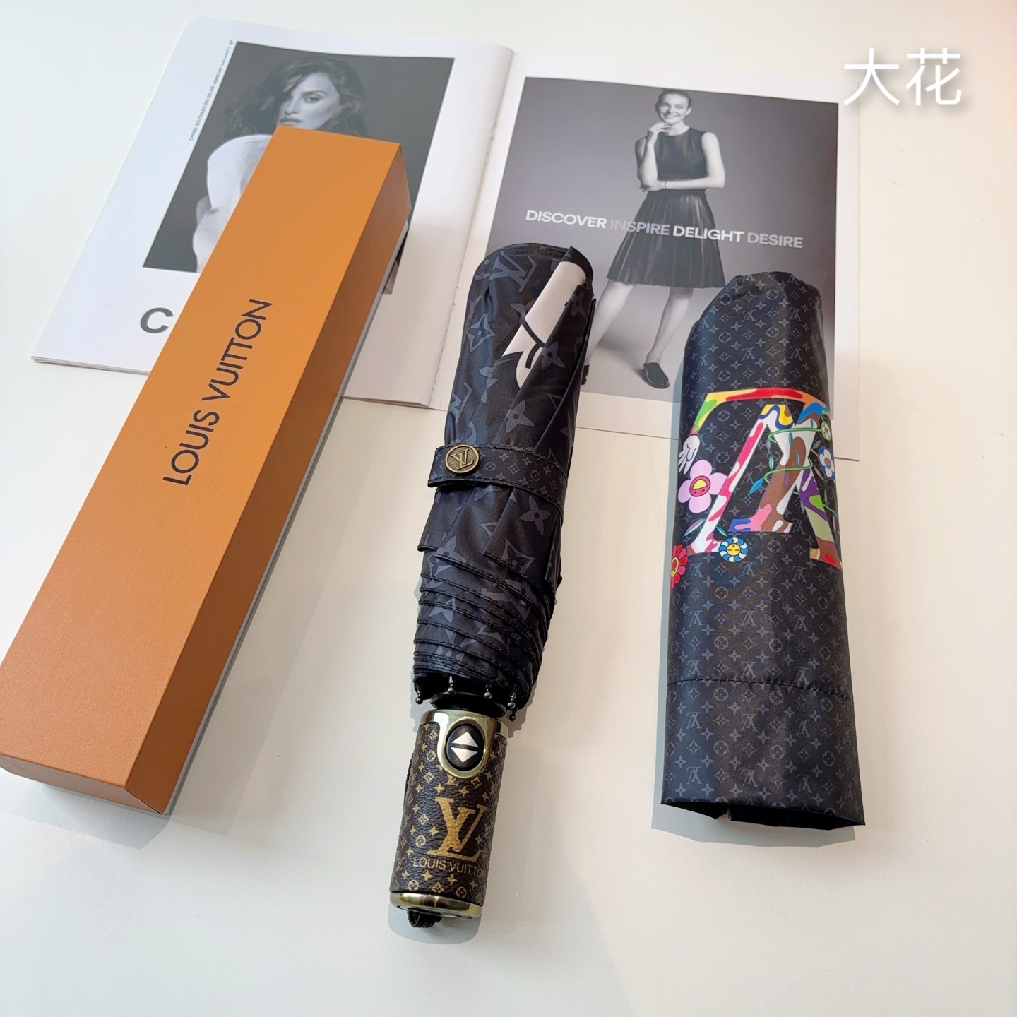 LOUIS VUITTON （路易威登）三折自动折叠晴雨伞 新涂层技术深色伞面 拥有令人惊喜的遮光效果！