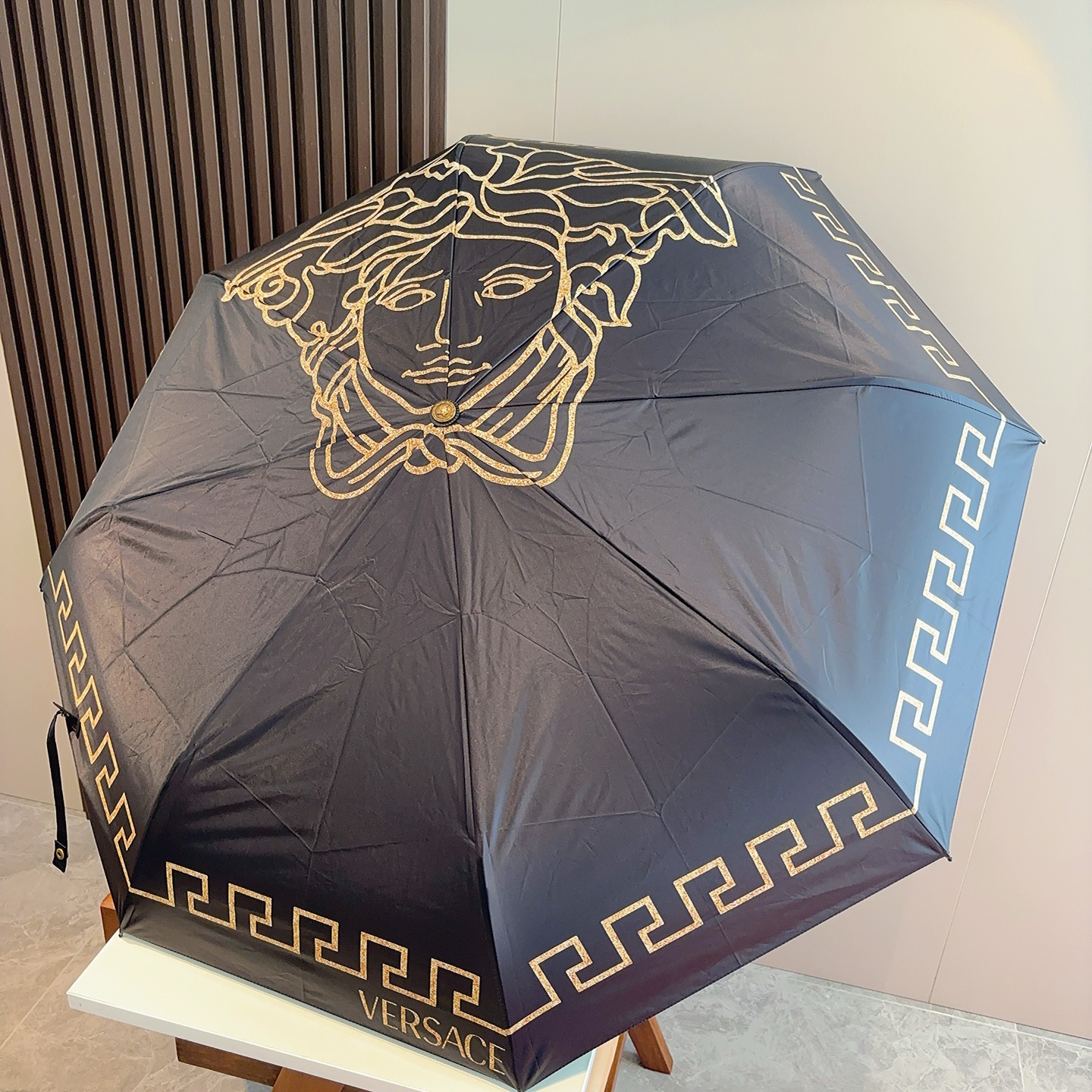  范思哲（VERSACE）新款 三折自动折叠晴雨伞 年度最新火爆单品  原单代工级品质 第一代210T碰
