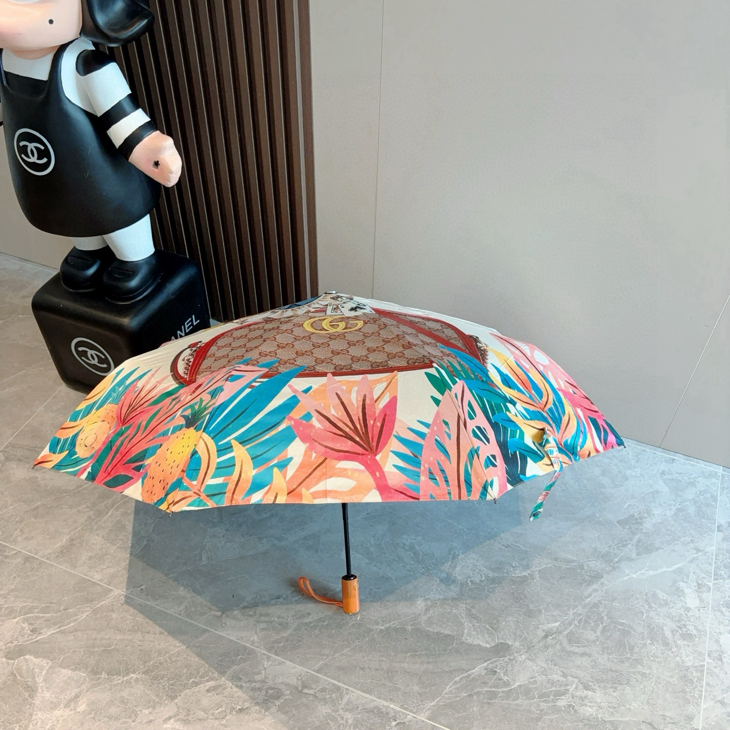   GUCCI（古奇）三折自动折叠晴雨伞  晴天遮阳 雨天遮雨 原单代工品质 带防紫外线涂层 长度30c