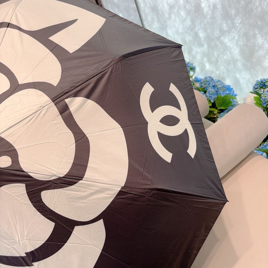  CHANEL（香奈儿）三折自动折叠晴雨伞 选用台湾进口UV防紫外线伞布 原单代工级品质 