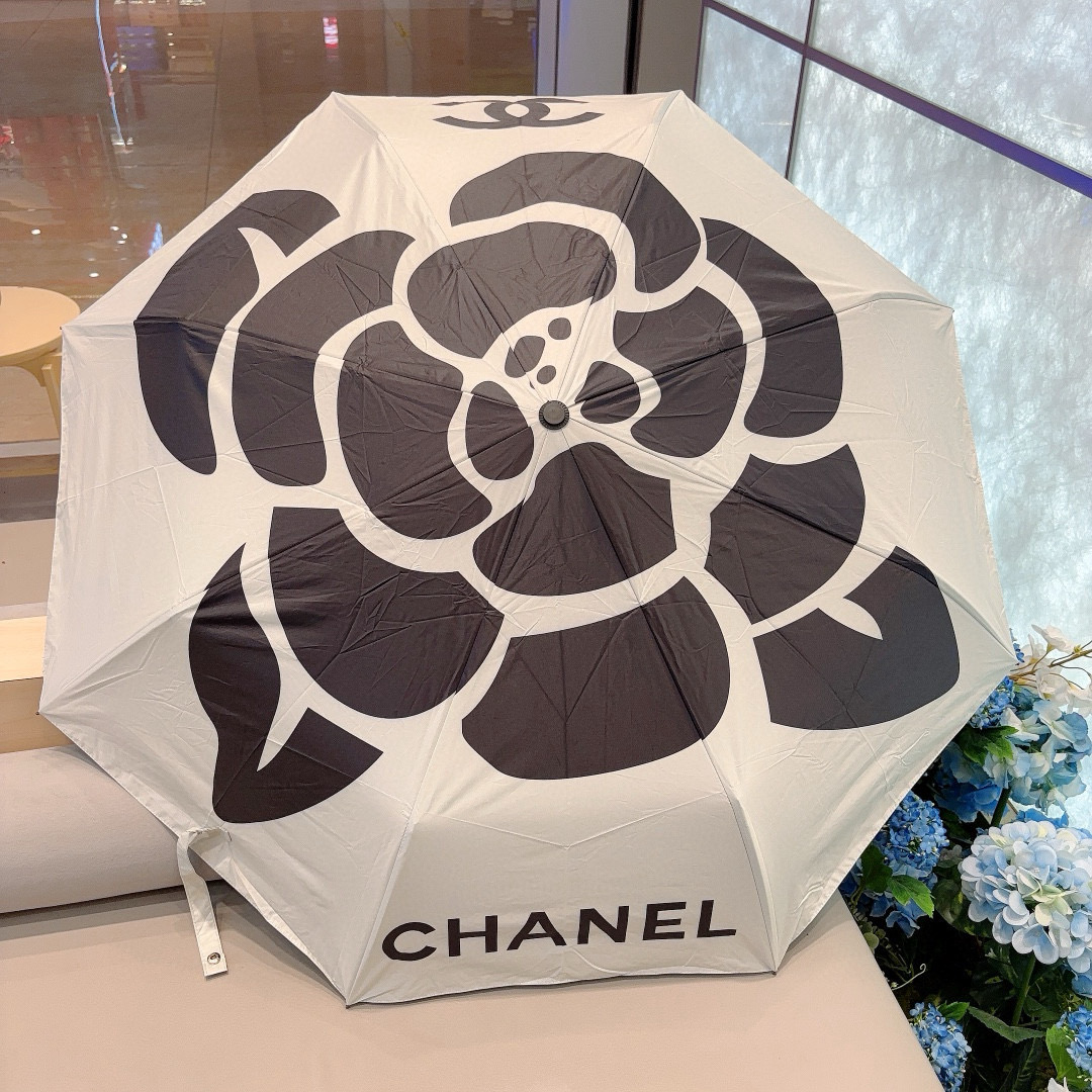  CHANEL（香奈儿）三折自动折叠晴雨伞 选用台湾进口UV防紫外线伞布 原单代工级品质 