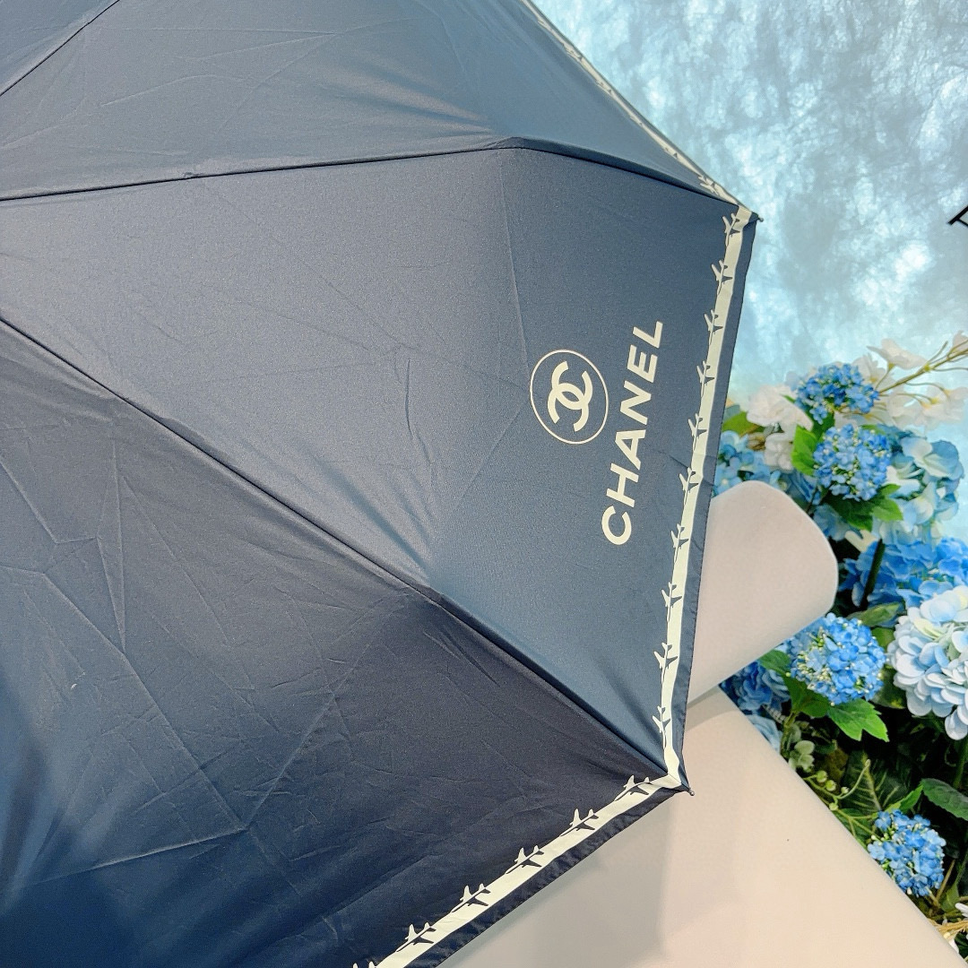  CHANEL（香奈儿）三折自动折叠晴雨伞 选用台湾进口UV防紫外线伞布 原单代工级品质 