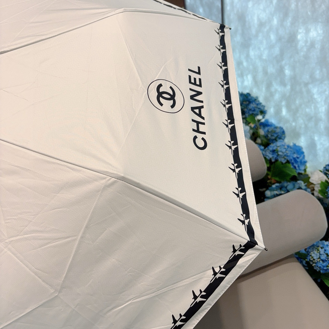  CHANEL（香奈儿）三折自动折叠晴雨伞 选用台湾进口UV防紫外线伞布 原单代工级品质 