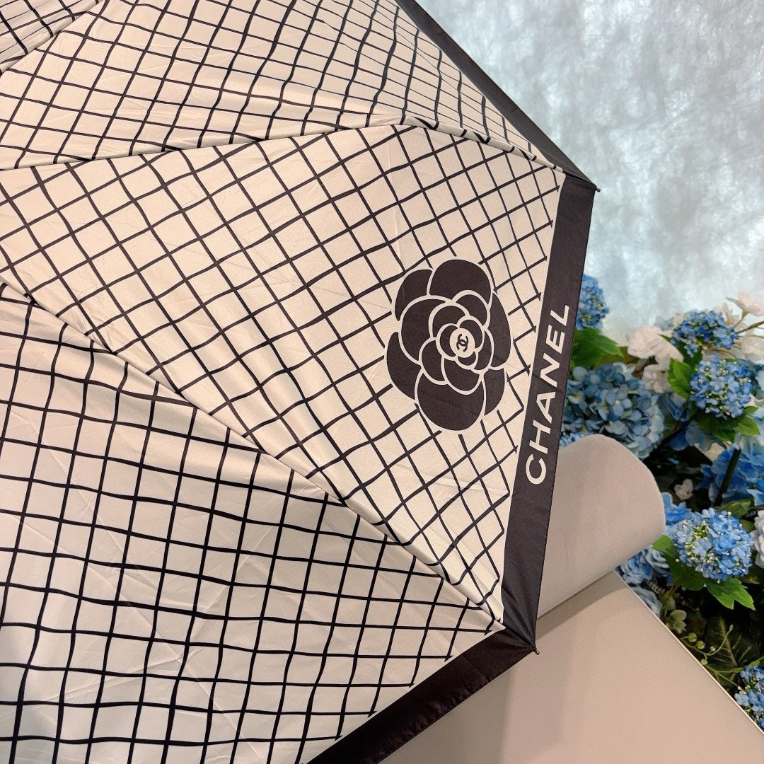  CHANEL（香奈儿）三折自动折叠晴雨伞 选用台湾进口UV防紫外线伞布 原单代工级品质 