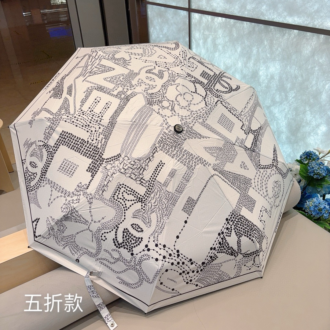  CHANEL（香奈儿）五折手动折叠晴雨伞 选用台 湾进口UV防紫外线伞布 原单代工级品质  🌹2色