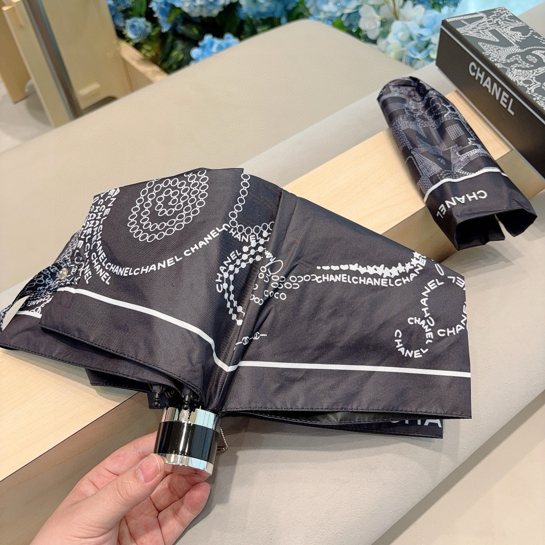  CHANEL（香奈儿）五折手动折叠晴雨伞 选用台 湾进口UV防紫外线伞布 原单代工级品质  🌹2色