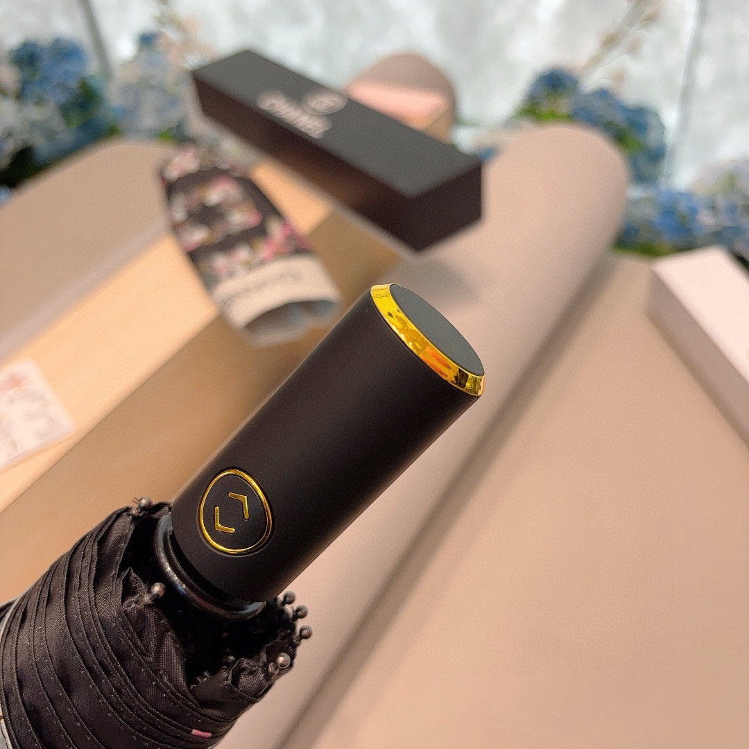  CHANEL（香奈儿）三折自动折叠晴雨伞 选用台湾进口UV防紫外线伞布 原单代工级品质 