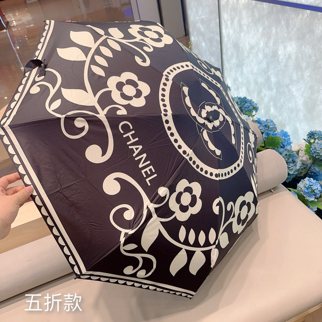  CHANEL（香奈儿）五折手动折叠晴雨伞 选用台 湾进口UV防紫外线伞布 原单代工级品质  🌹2色