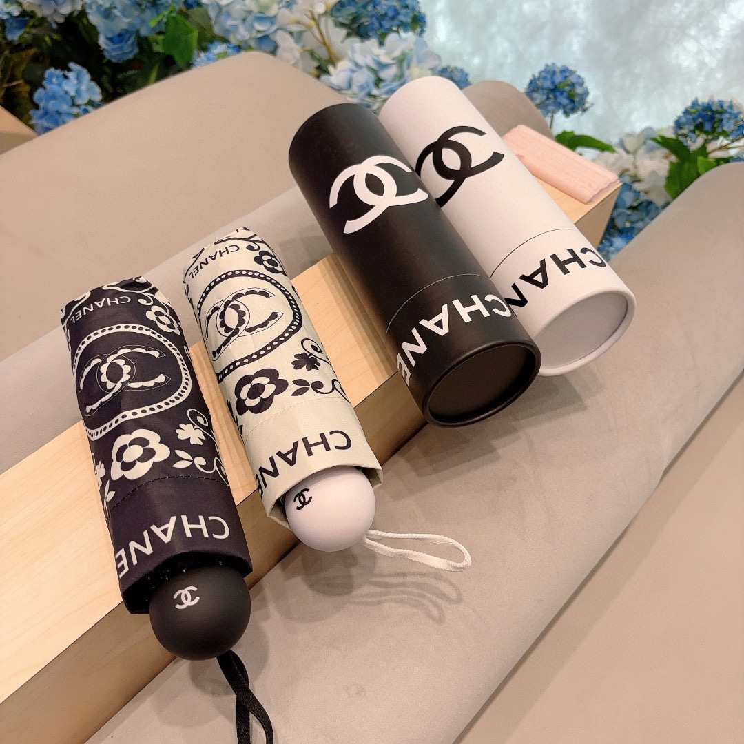  CHANEL（香奈儿）五折手动折叠晴雨伞 选用台 湾进口UV防紫外线伞布 原单代工级品质  🌹2色