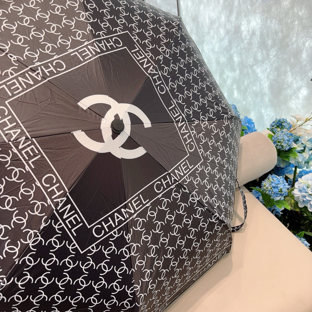  CHANEL（香奈儿）三折自动折叠晴雨伞 选用台湾进口UV防紫外线伞布 原单代工级品质 2色