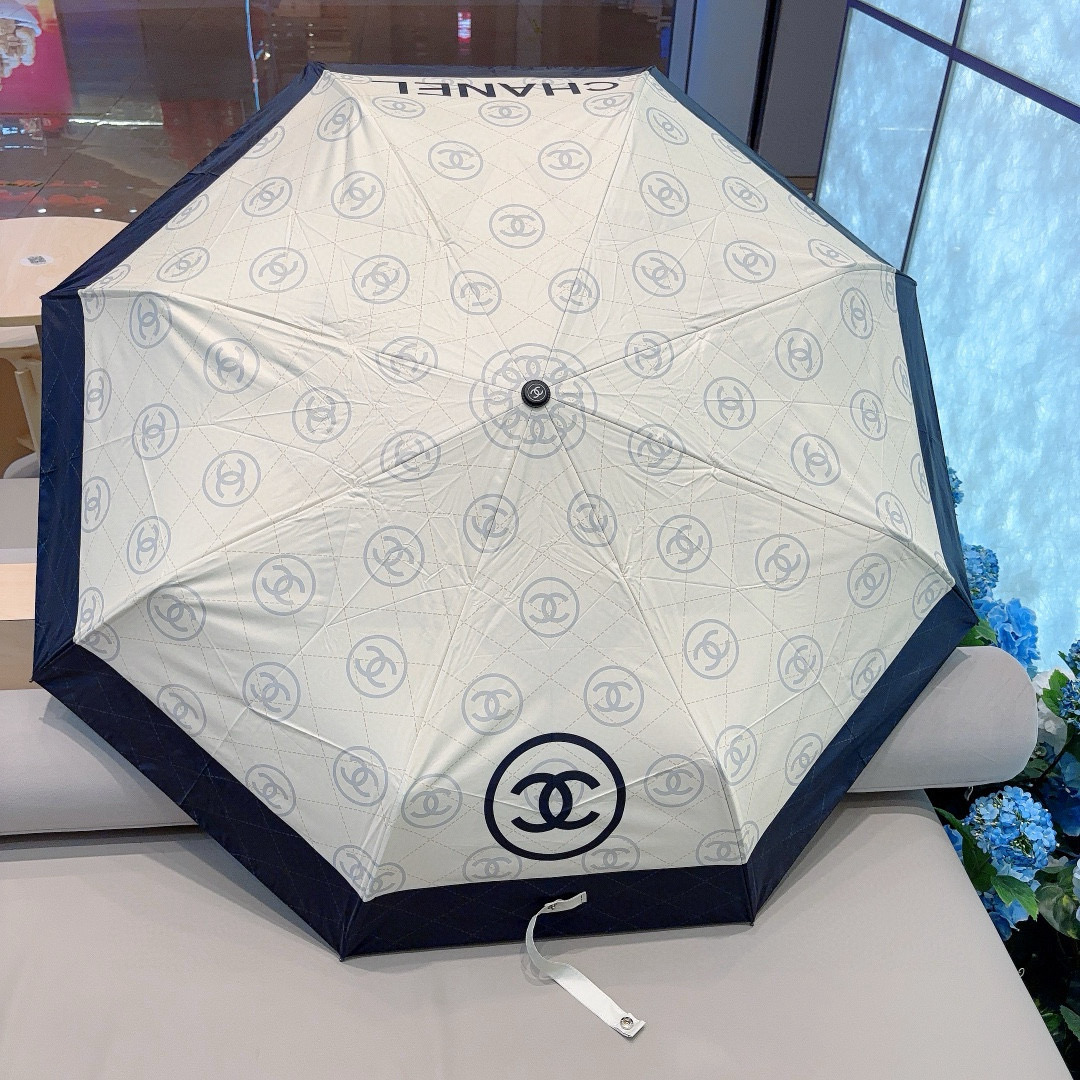  CHANEL（香奈儿）三折自动折叠晴雨伞 选用台湾进口UV防紫外线伞布 原单代工级品质 