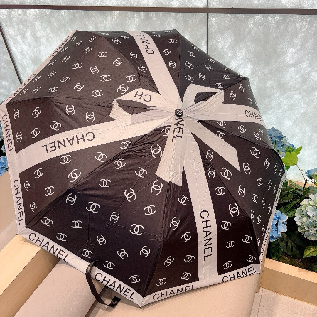  CHANEL（香奈儿）三折自动折叠晴雨伞 选用台湾进口UV防紫外线伞布 原单代工级品质 2色