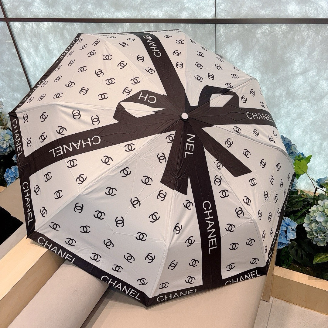  CHANEL（香奈儿）三折自动折叠晴雨伞 选用台湾进口UV防紫外线伞布 原单代工级品质 2色
