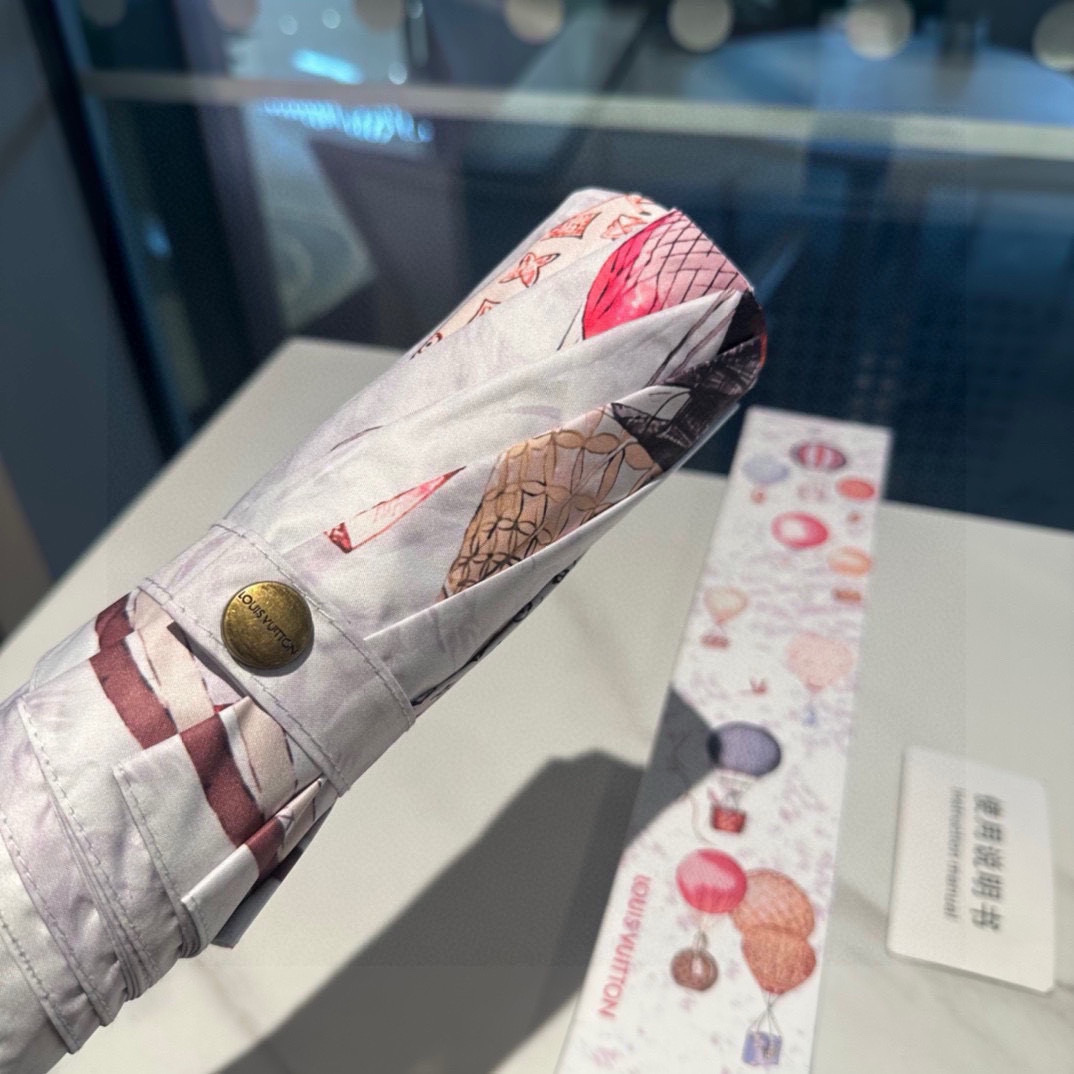 LOUIS VUITTON （路易威登）热气球三折自动折叠晴雨伞 新涂层技术深色伞面 拥有令人惊喜的遮