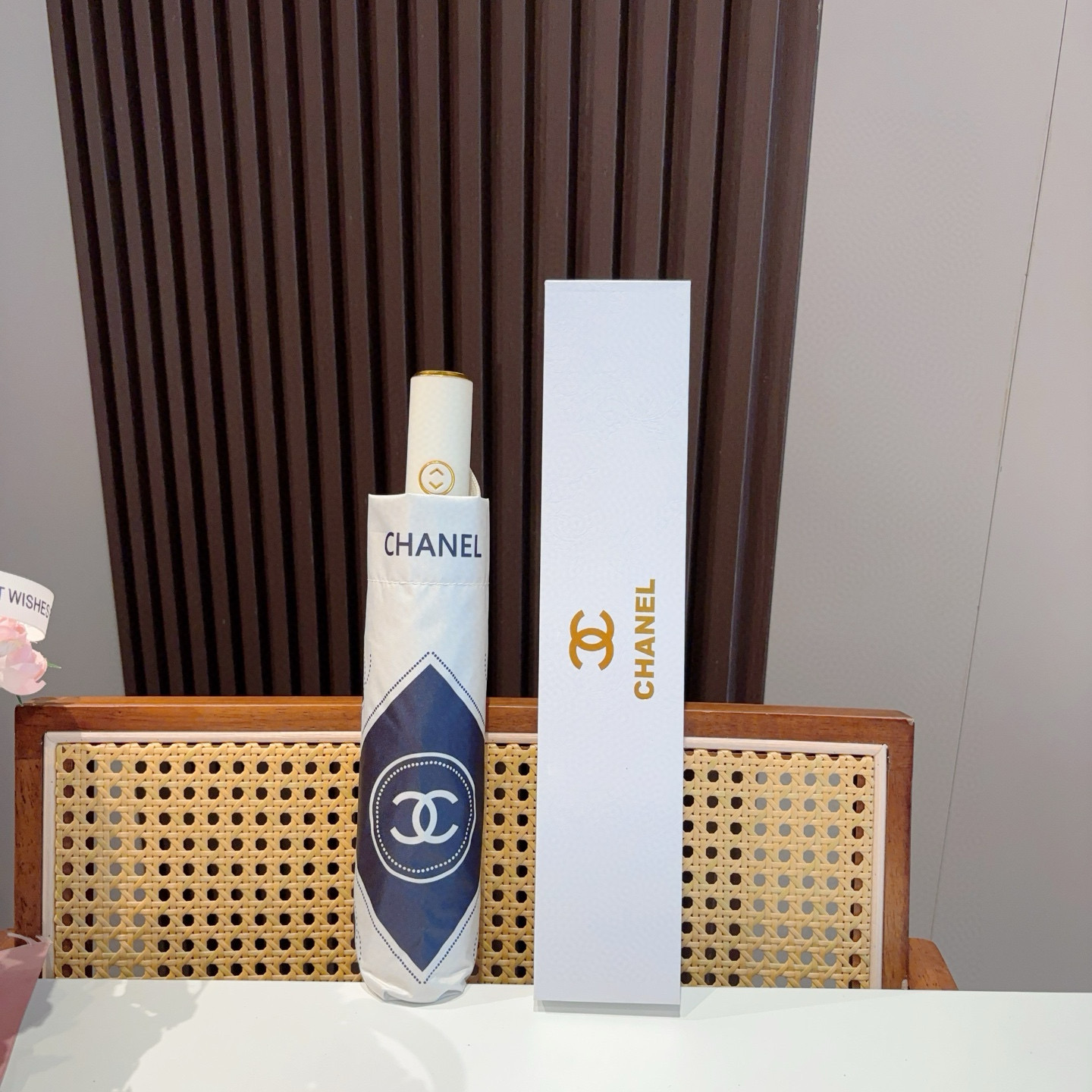  CHANEL（香奈儿）三折自动折叠晴雨伞 选用台湾进口UV防紫外线伞布 原单代工级品质 