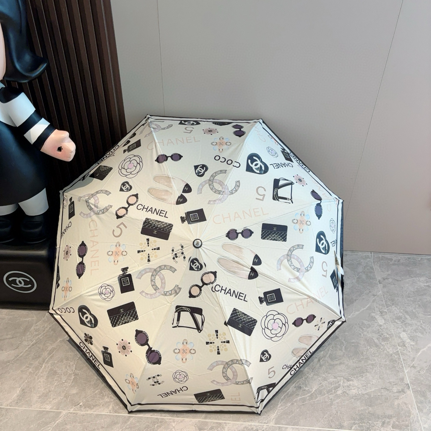 CHANEL（香奈儿）三折自动折叠晴雨伞 选用台湾进口UV防紫外线伞布 原单代工级品质 