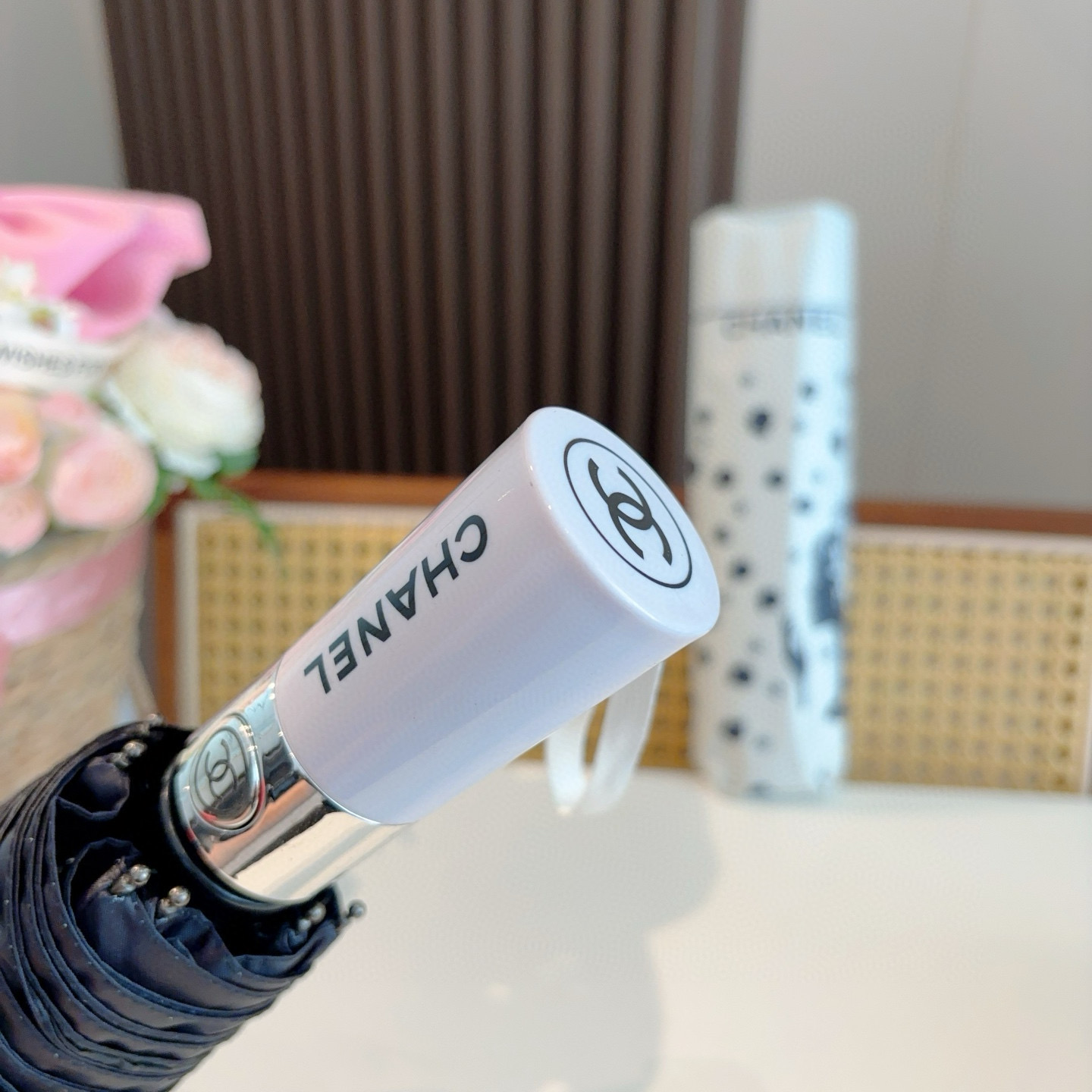 CHANEL（香奈儿）三折自动折叠晴雨伞 选用台湾进口UV防紫外线伞布 原单代工级品质 