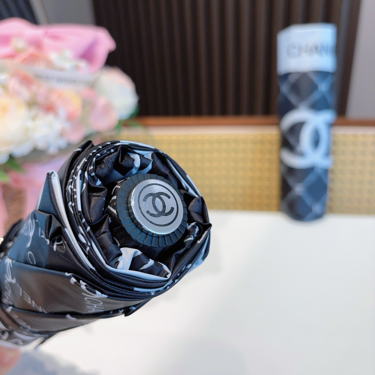  CHANEL（香奈儿）三折自动折叠晴雨伞 选用台湾进口UV防紫外线伞布 原单代工级品质 