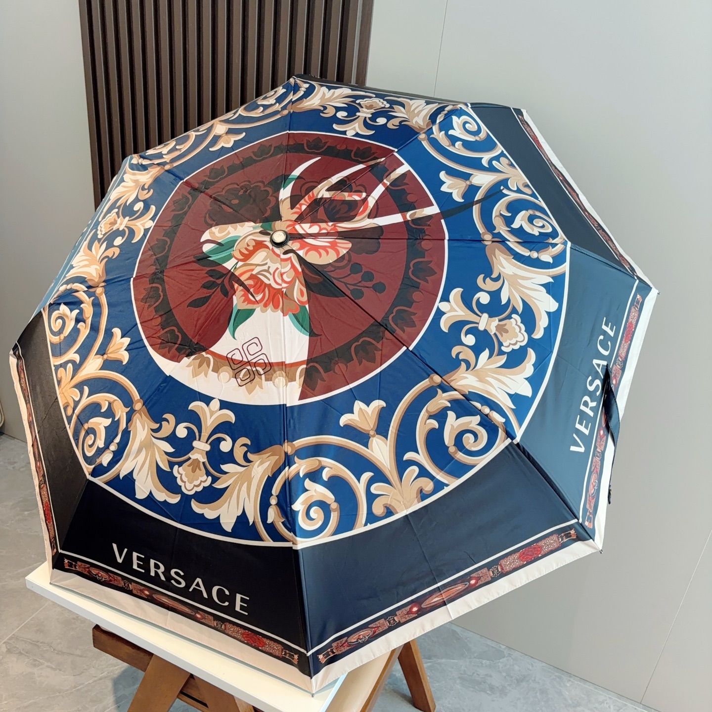  范思哲（VERSACE）新款 三折自动折叠晴雨伞 年度最新火爆单品  原单代工级品质 第一代210T碰