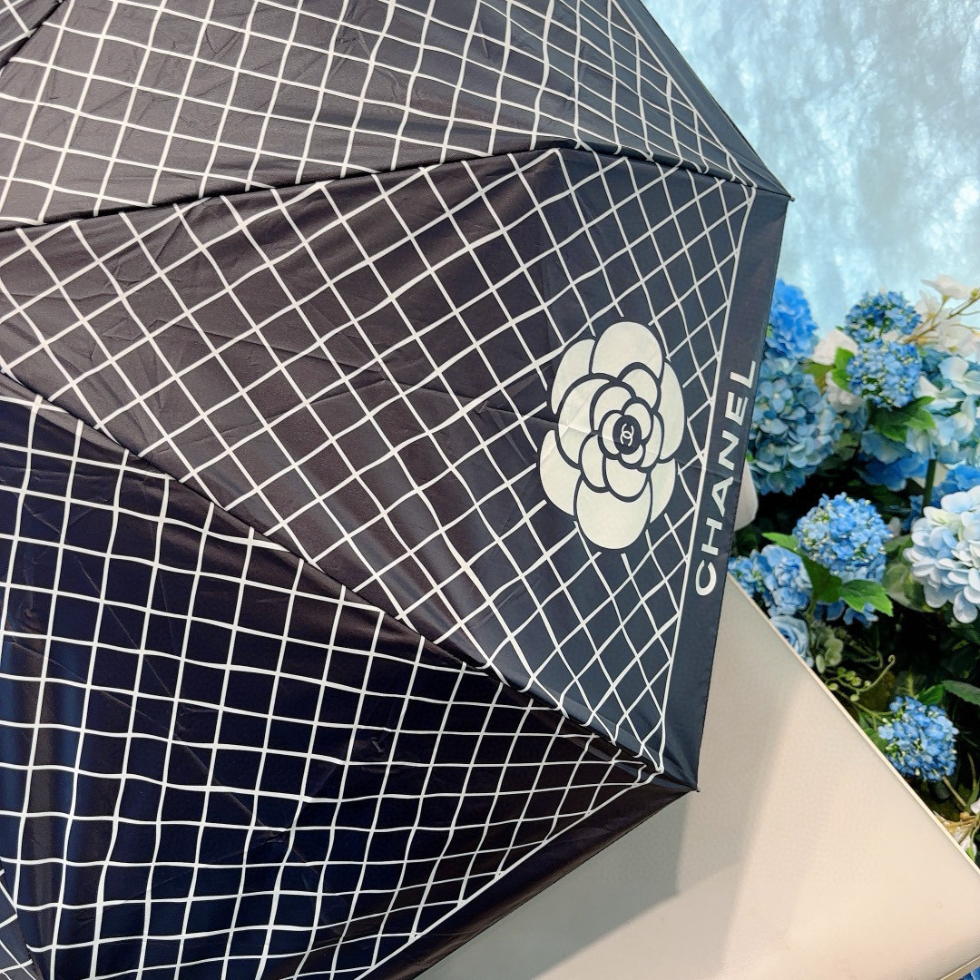  CHANEL（香奈儿）三折自动折叠晴雨伞 选用台湾进口UV防紫外线伞布 原单代工级品质 