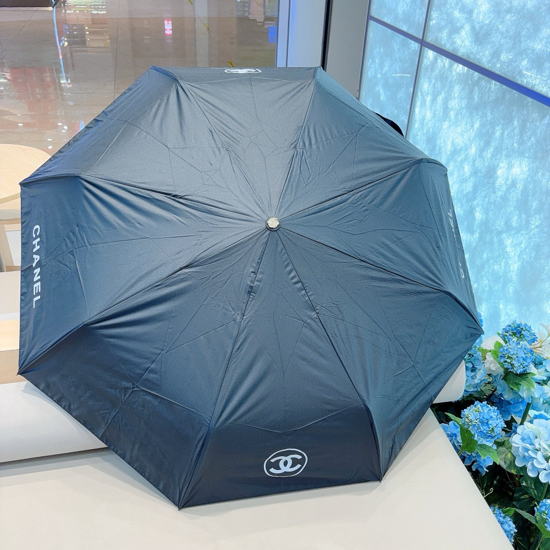  CHANEL（香奈儿）三折自动折叠晴雨伞 选用台湾进口UV防紫外线伞布 原单代工级品质 