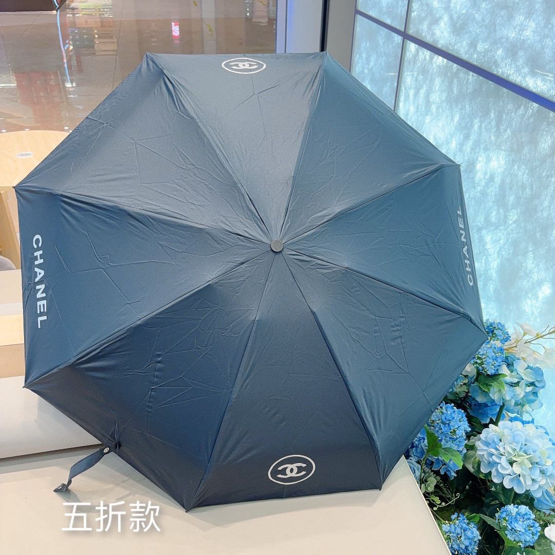  CHANEL（香奈儿）五折手动折叠晴雨伞 选用台湾进口UV防紫外线伞布 原单代工级品质  🌹