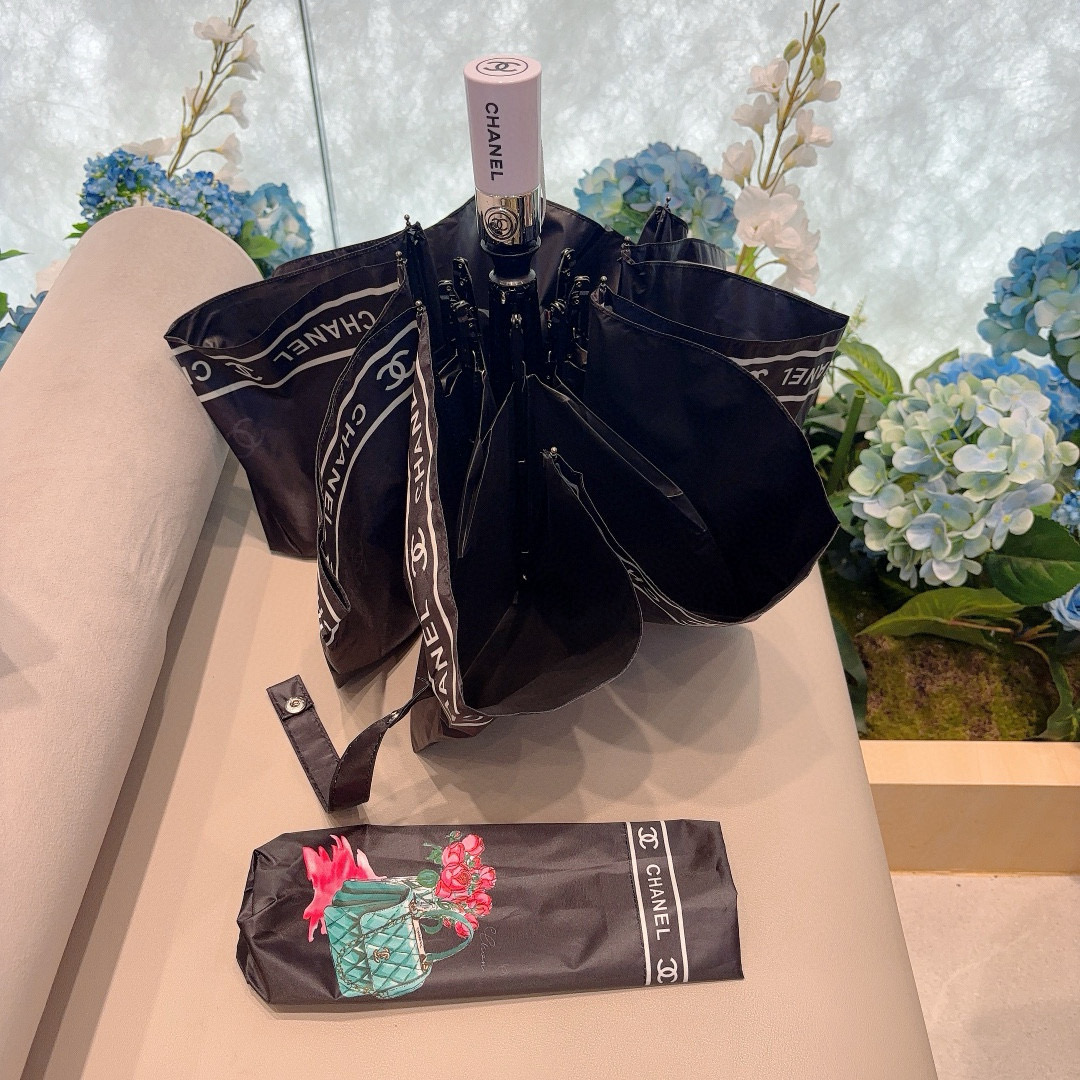  CHANEL香奈儿 三折自动折叠晴雨伞  时尚原单代工品质 细节精致 看得见的品质 打破一成不变 色泽