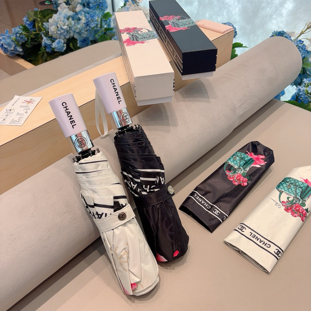  CHANEL香奈儿 三折自动折叠晴雨伞  时尚原单代工品质 细节精致 看得见的品质 打破一成不变 色泽
