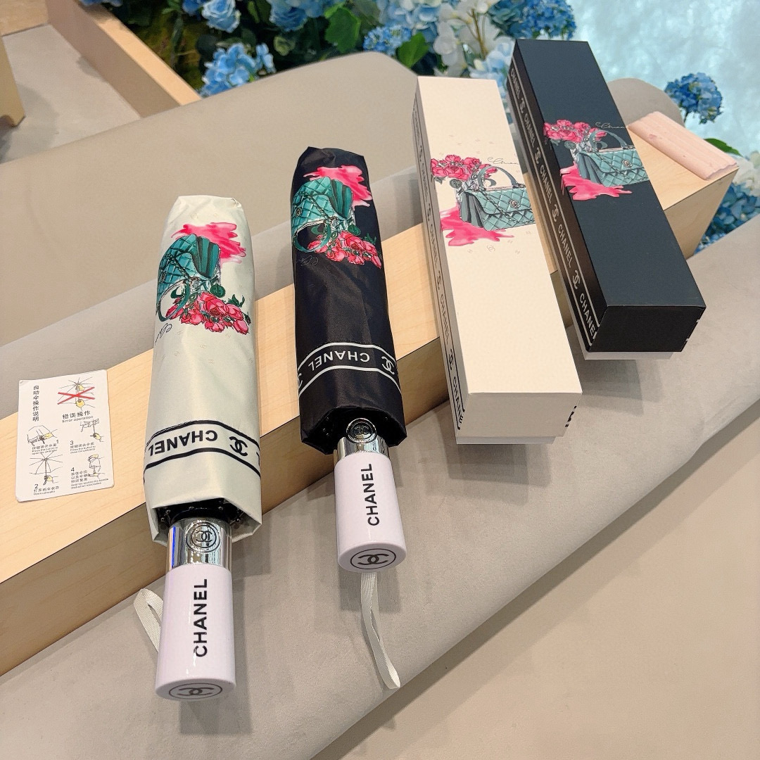 CHANEL香奈儿 三折自动折叠晴雨伞  时尚原单代工品质 细节精致 看得见的品质 打破一成不变 色泽