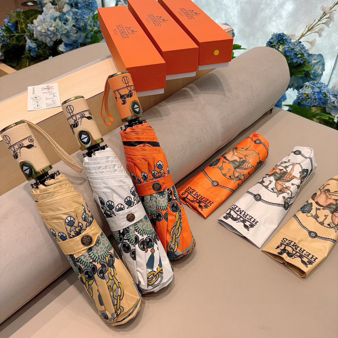 爱马仕（Hermès）   新款 极品H家三折自动伞重磅呈现 以其精湛的工艺技术和源源不断的想像力 新涂
