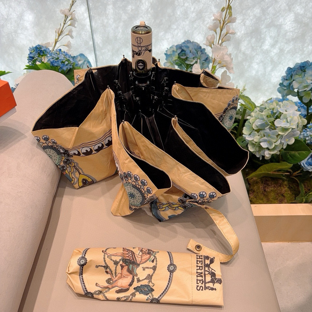 爱马仕（Hermès）   新款 极品H家三折自动伞重磅呈现 以其精湛的工艺技术和源源不断的想像力 新涂