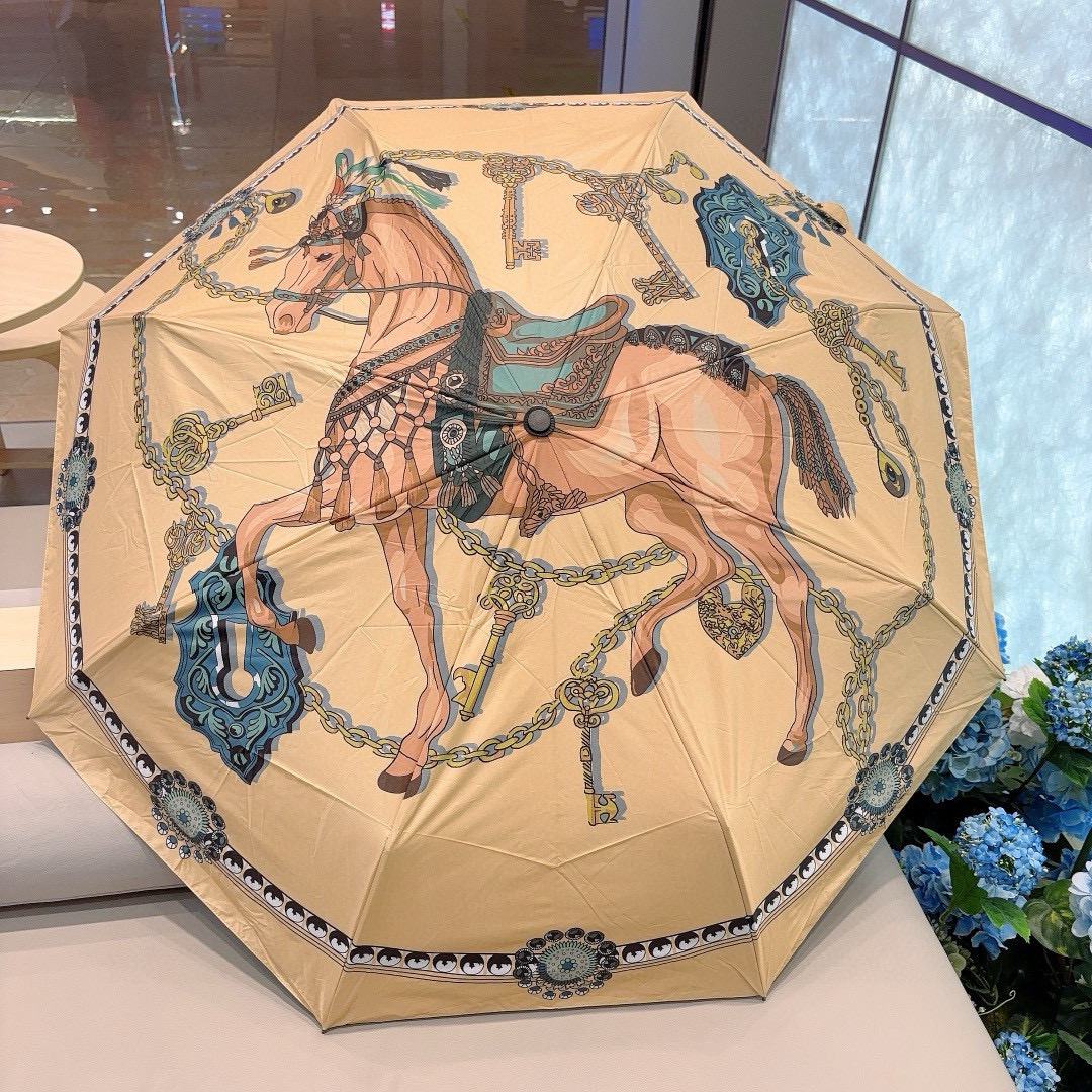 爱马仕（Hermès）   新款 极品H家三折自动伞重磅呈现 以其精湛的工艺技术和源源不断的想像力 新涂