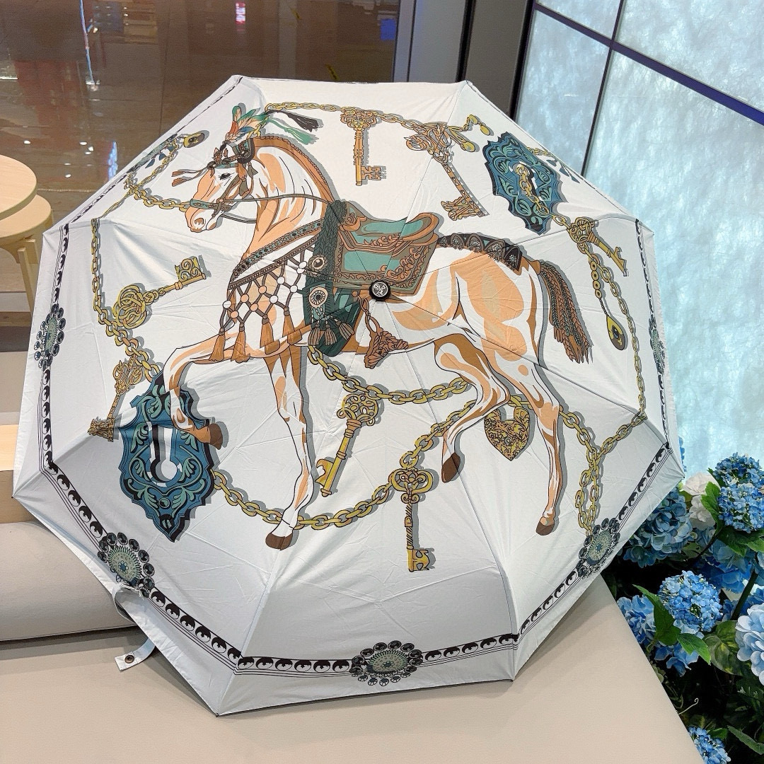 爱马仕（Hermès）   新款 极品H家三折自动伞重磅呈现 以其精湛的工艺技术和源源不断的想像力 新涂