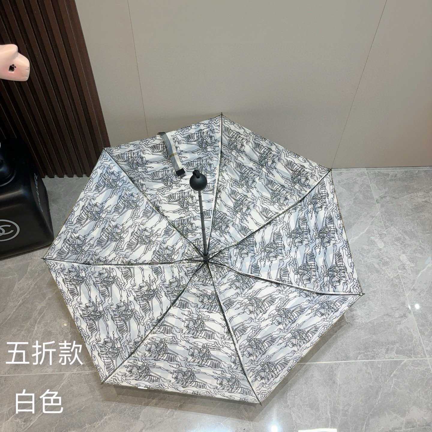  BURBERRY（巴宝莉）经典格纹 五折手动折叠晴雨伞 选用台湾进口UV防紫外线伞布 原单代工级品质 