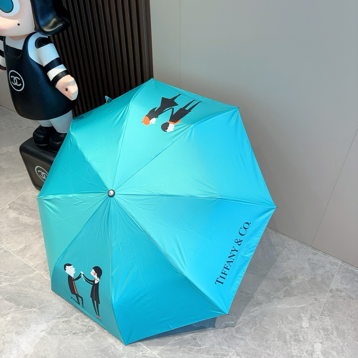  Tiffany蒂芙尼 三折自动折叠晴雨伞 火爆来袭 夏日里的小清新 高效阻隔紫外线涂层 有伞随行 晴雨