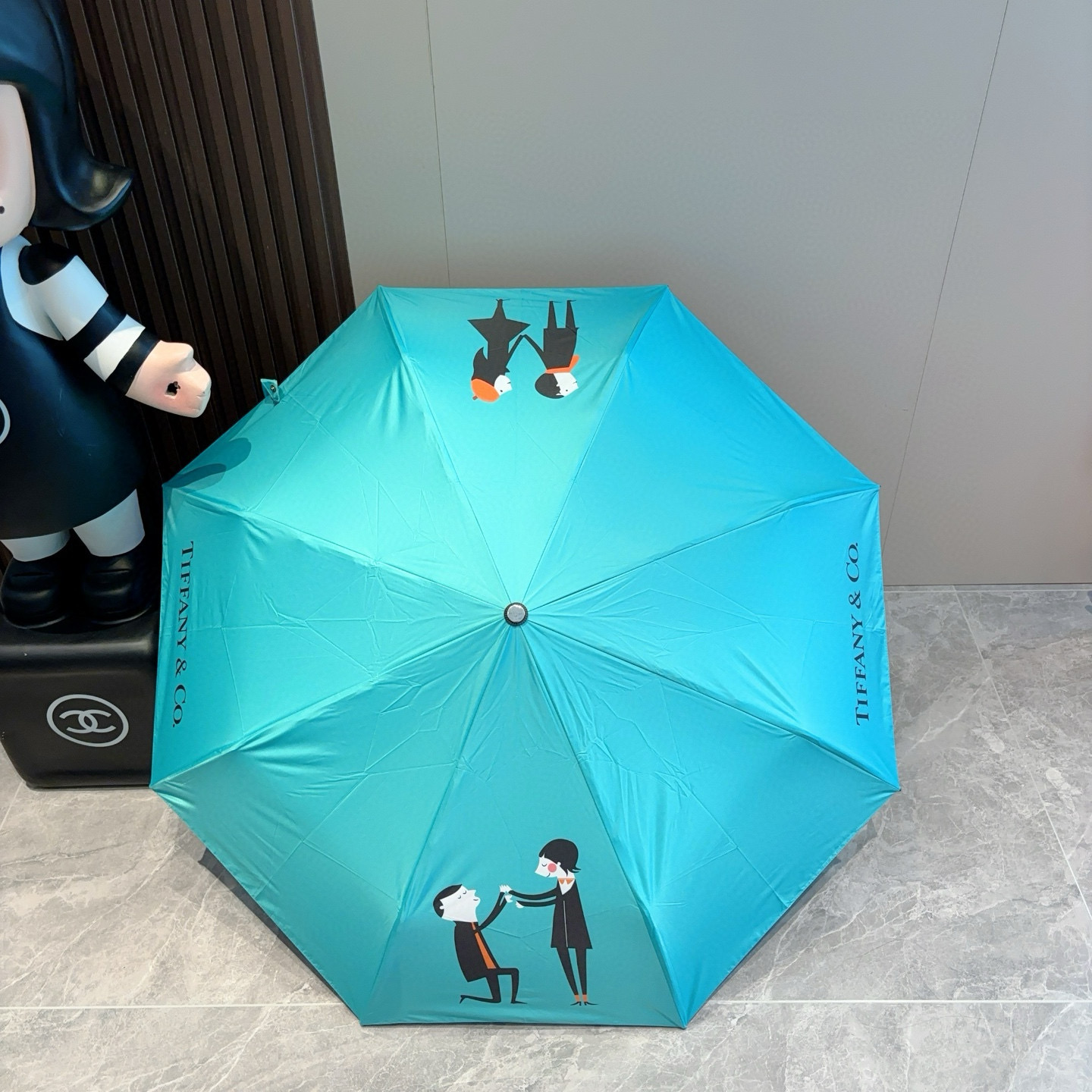  Tiffany蒂芙尼 三折自动折叠晴雨伞 火爆来袭 夏日里的小清新 高效阻隔紫外线涂层 有伞随行 晴雨
