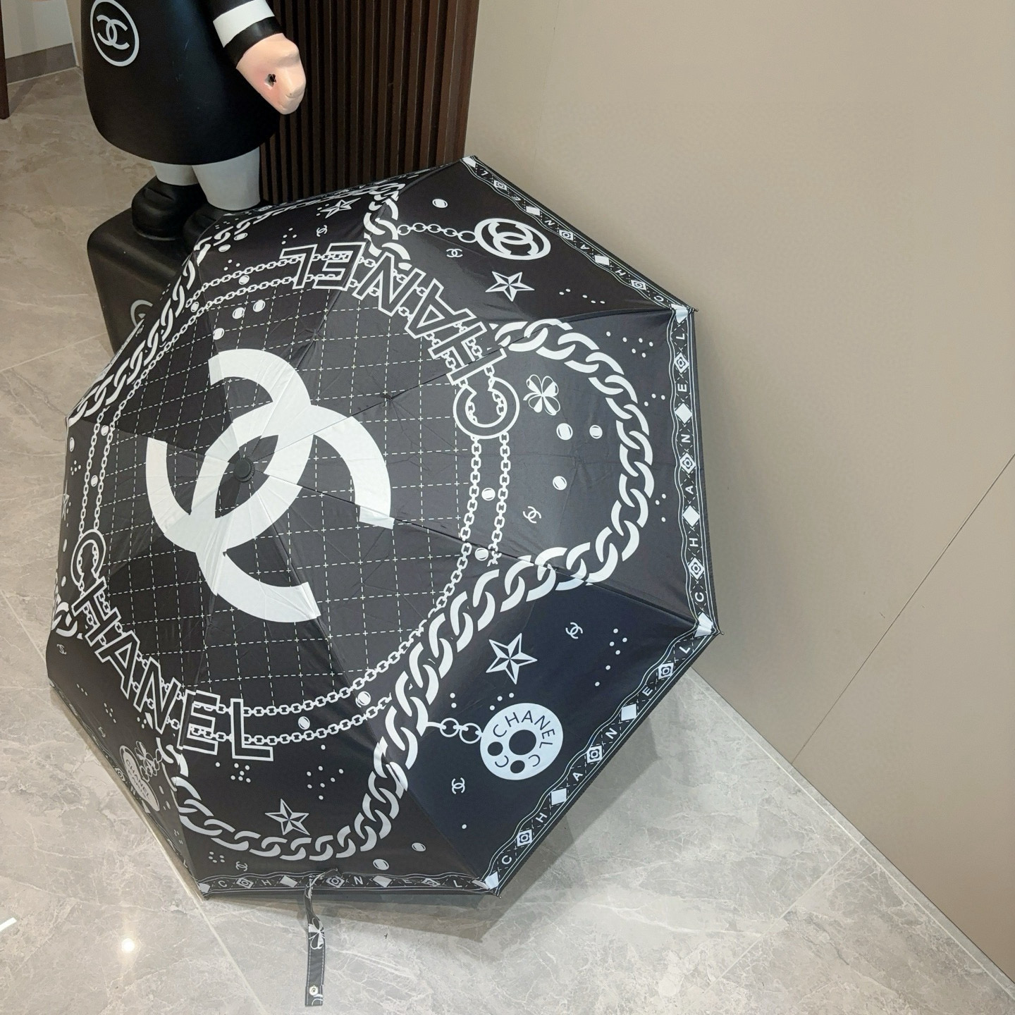 CHANEL（香奈儿）三折自动折叠晴雨伞 选用台湾进口UV防紫外线伞布 原单代工级品质 