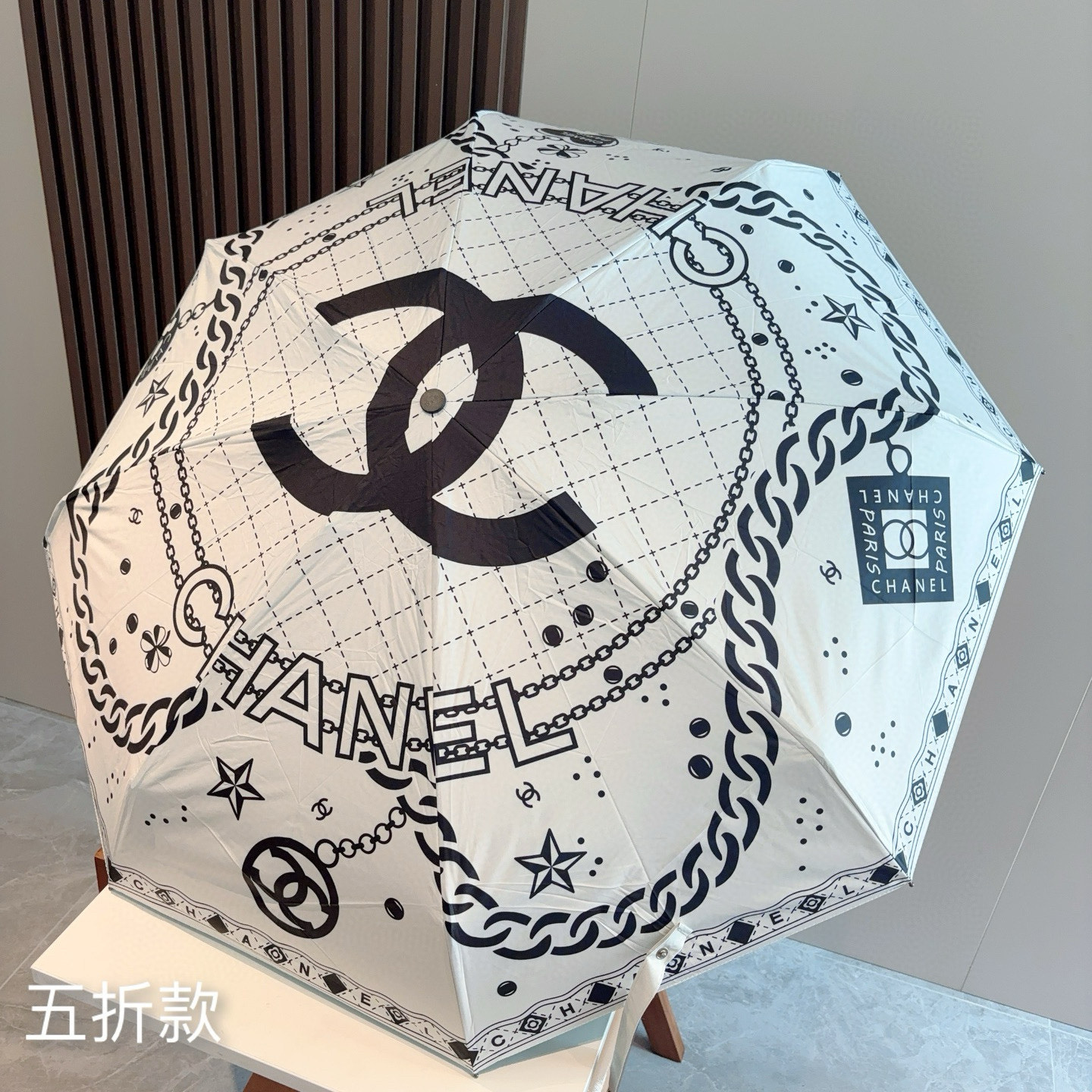  CHANEL（香奈儿）五折手动折叠晴雨伞 选用台 湾进口UV防紫外线伞布 原单代工级品质  🌹2色
