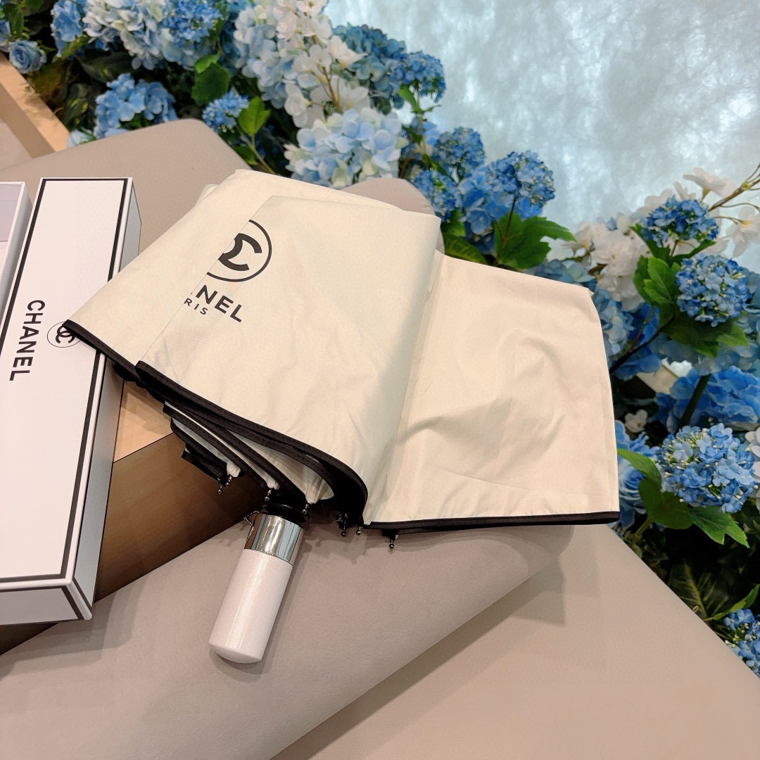  CHANEL（香奈儿）三折自动折叠晴雨伞 选用台湾进口UV防紫外线伞布 原单代工级品质 