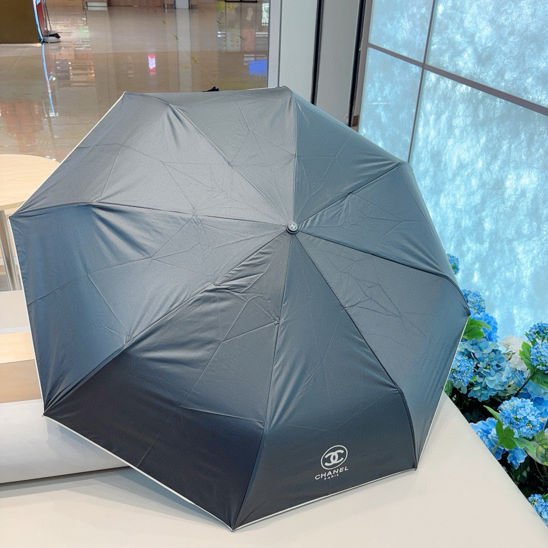  CHANEL（香奈儿）三折自动折叠晴雨伞 选用台湾进口UV防紫外线伞布 原单代工级品质 