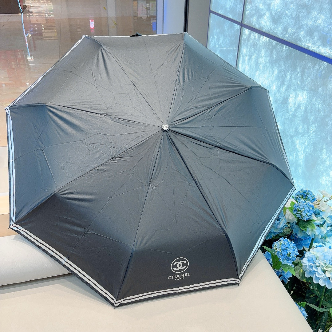  CHANEL（香奈儿）三折自动折叠晴雨伞 选用台湾进口UV防紫外线伞布 原单代工级品质 