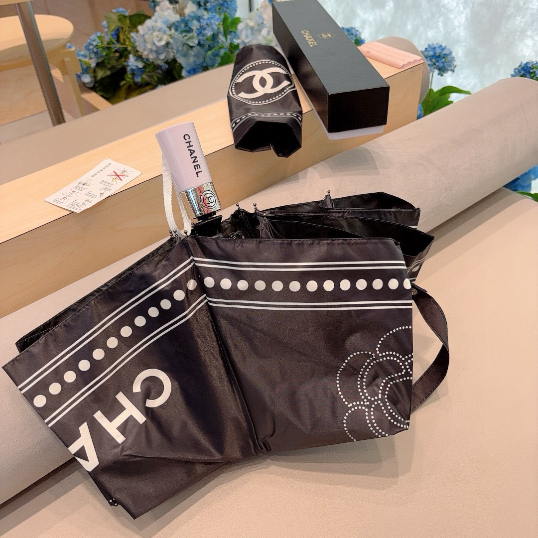  CHANEL（香奈儿）三折自动折叠晴雨伞 选用台湾进口UV防紫外线伞布 原单代工级品质 