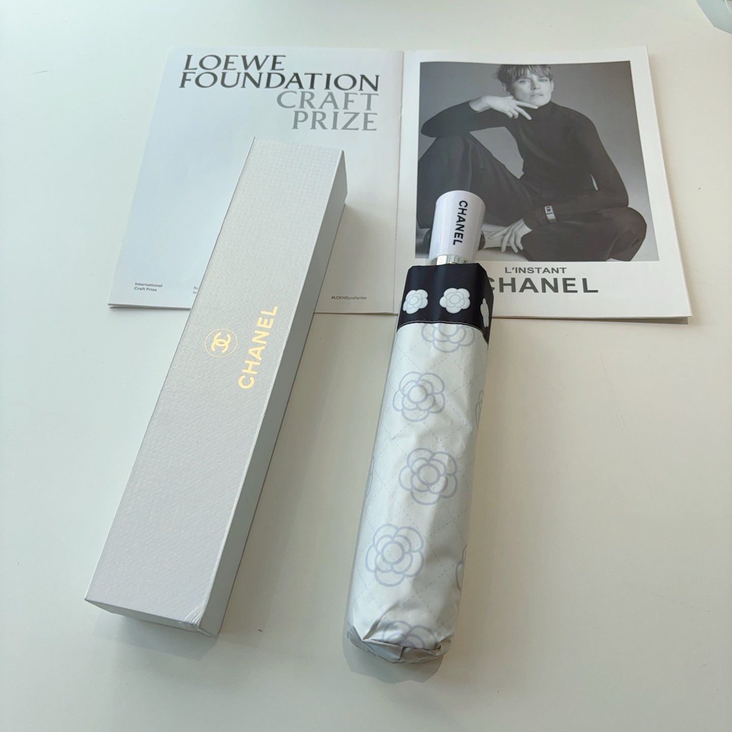  CHANEL（香奈儿）三折自动折叠晴雨伞 选用台湾进口UV防紫外线伞布 原单代工级品质 