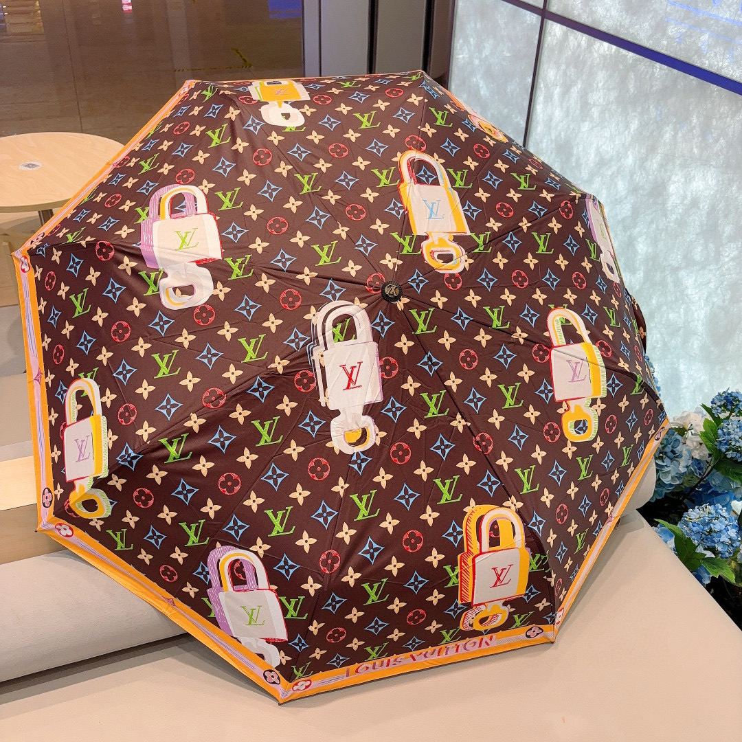  LOUIS VUITTON （路易威登）三折自动折叠晴雨伞 新涂层技术深色伞面 拥有令人惊喜的遮光效果