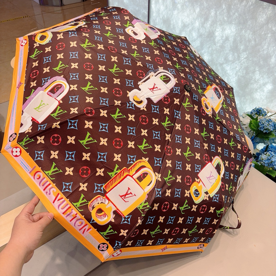  LOUIS VUITTON （路易威登）三折自动折叠晴雨伞 新涂层技术深色伞面 拥有令人惊喜的遮光效果