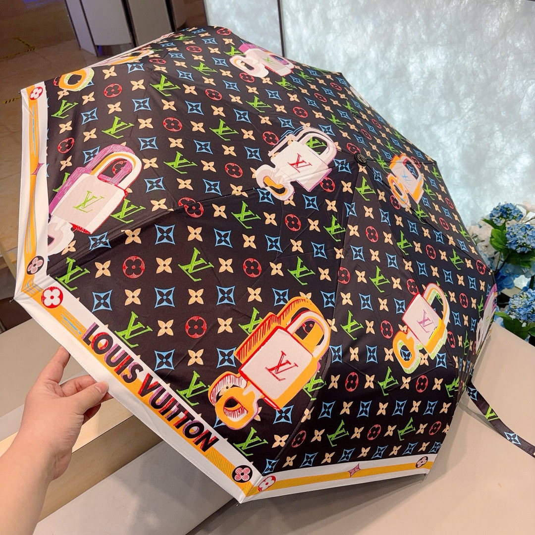  LOUIS VUITTON （路易威登）三折自动折叠晴雨伞 新涂层技术深色伞面 拥有令人惊喜的遮光效果