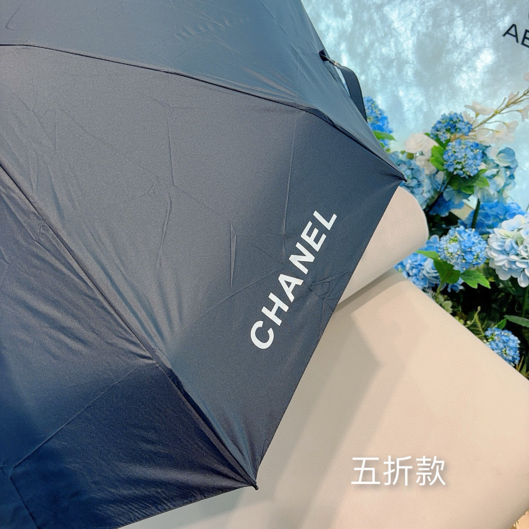  CHANEL（香奈儿）五折手动折叠晴雨伞 选用台湾进口UV防紫外线伞布 原单代工级品质  🌹