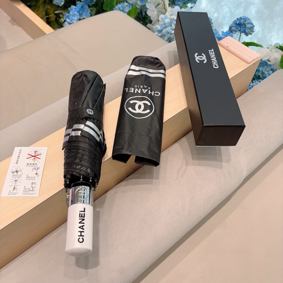  CHANEL香奈儿 三折自动折叠晴雨伞  时尚原单代工品质 细节精致 看得见的品质 打破一成不变 色泽